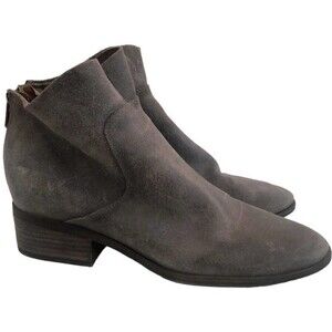 Lucky Brand Lahela slouchy Ankle Booties 6 leather gray
